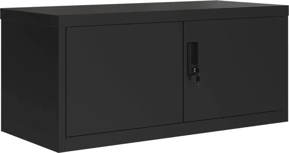vidaXL Fișet, negru, 90x40x40 cm, oțel