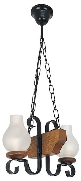 Lustră pe lanț Brilagi QUEEN 2xE14/40W/230V fag/nuc