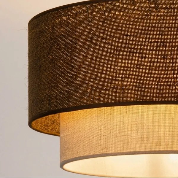 Brilagi - Lustra LED suspendată pe cablu BOHO ECO, 1xE27/10W/230V, Ø 40 cm, maro/crem
