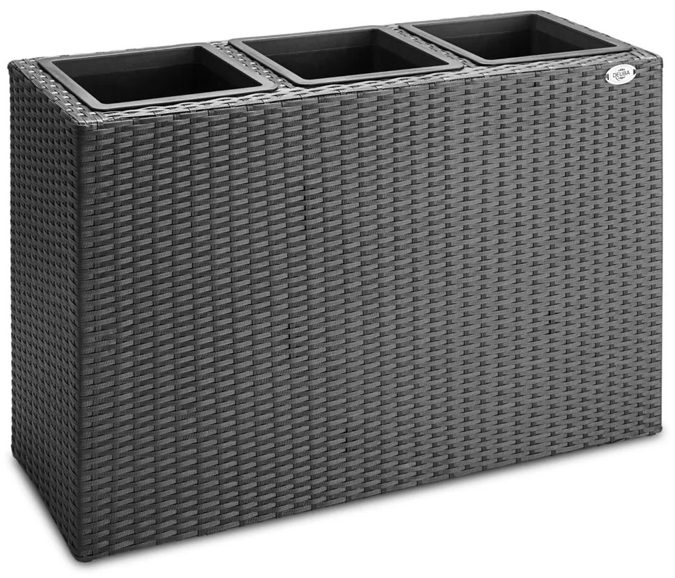 Deuba Ghiveci de flori 83x30,5x60cm - negru