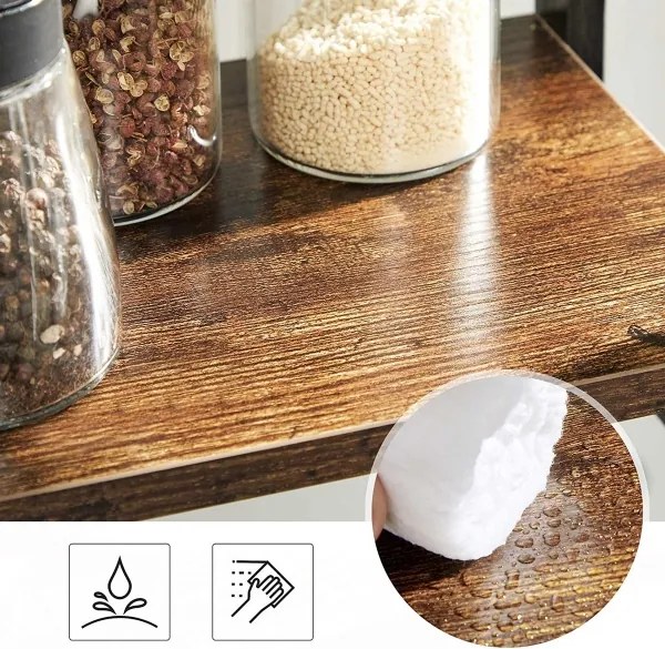 Poliță de depozitare MARGE, maro/negru