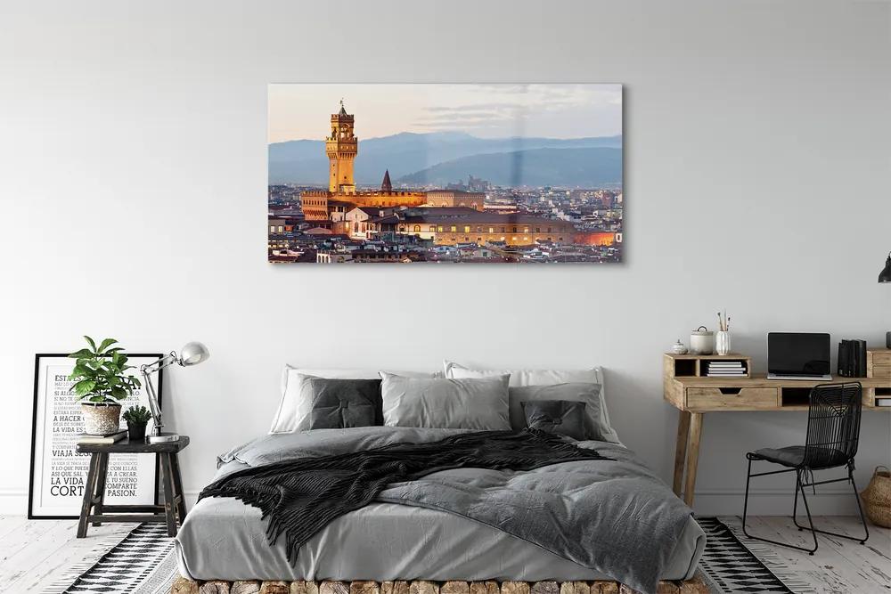 Tablouri acrilice Italia Castelul apus de soare panoramă