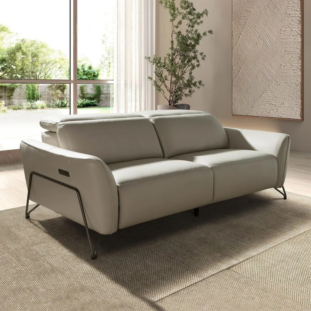 Canapea 3 locuri design italian, Functia Relax, Cowhide sand