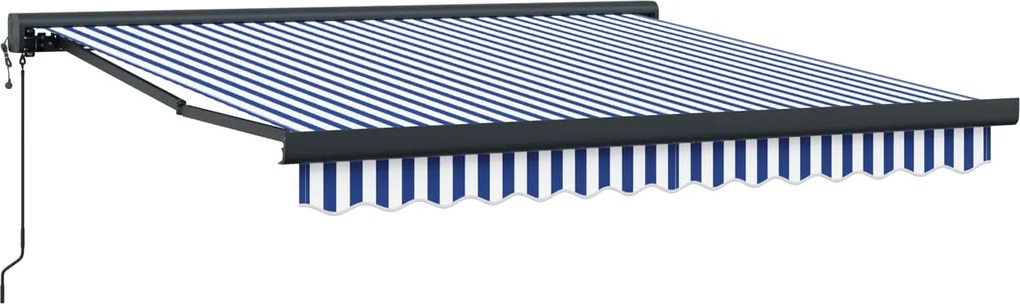 vidaXL Copertină Albastru și Alb 300 x 250 x 165 cm