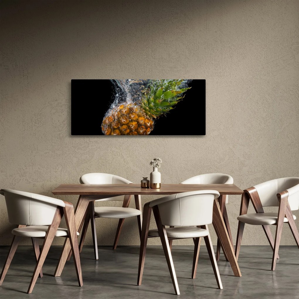 Tablou cu anans în apă (120x50 cm)