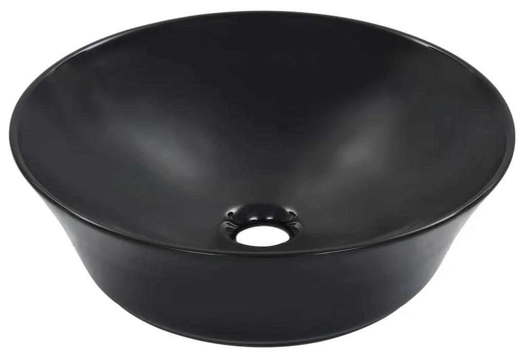 Chiuveta de baie, negru, 41x12,5 cm, ceramica Negru