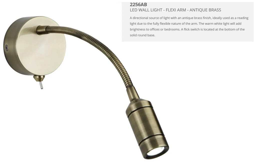 Aplica cu reader LED design minimalist Wall alama antic 2256AB SRT