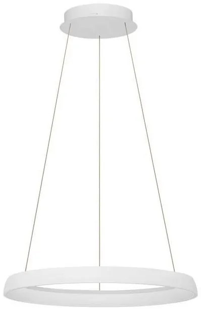 Lustra circulara aluminiu alb LED CCT OVIA 60cm