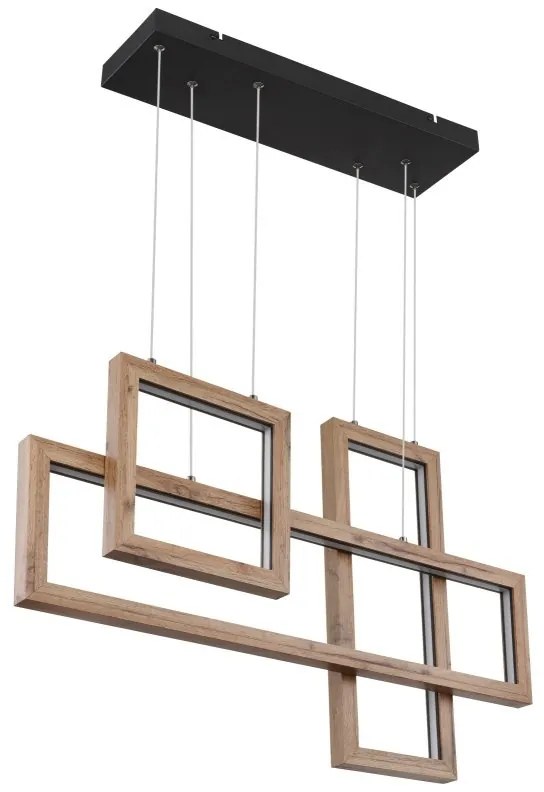 Lustra LED suspendata design indistrial Mandera negru 80x15cm