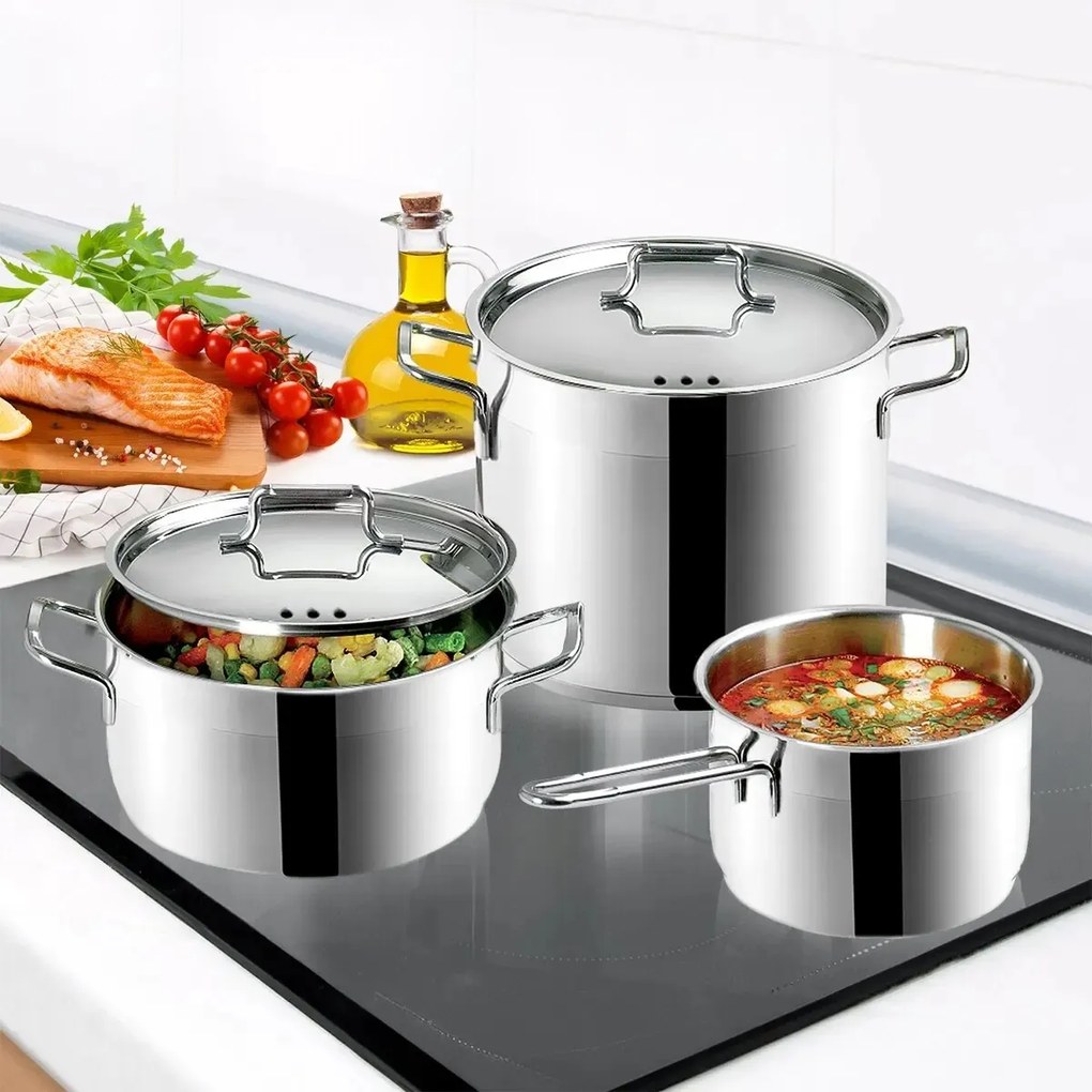 Orion Oală din oțel inoxidabil cu capac Anett, 14 l, 14 l