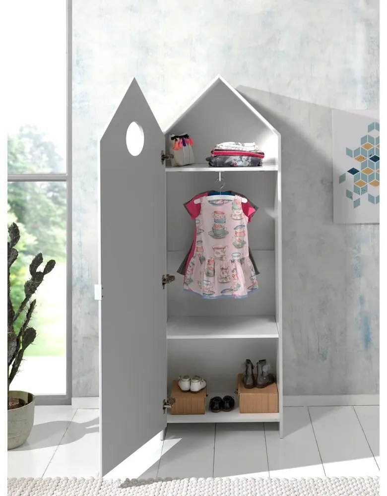 Șifonier de copii alb/roz deschis 115x171,5 cm CASAMI – Vipack