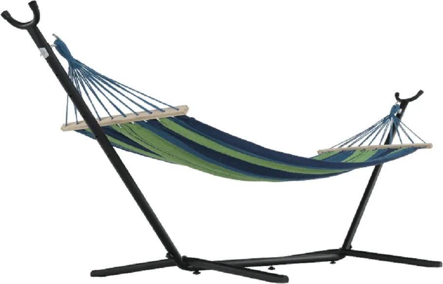 Hamac EVANA NEW, turcoaz/albastru/verde, bumbac/otel