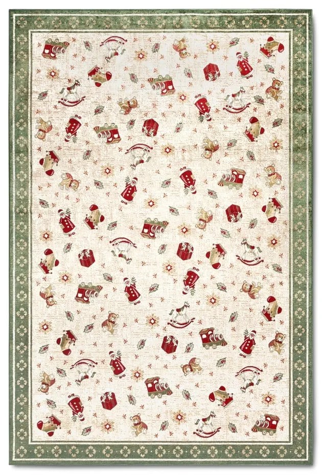 Covor verde din amestec de bumbac 160x230 cm cu model de Crăciun Toy's Delight Green Christmas – Villeroy&Boch