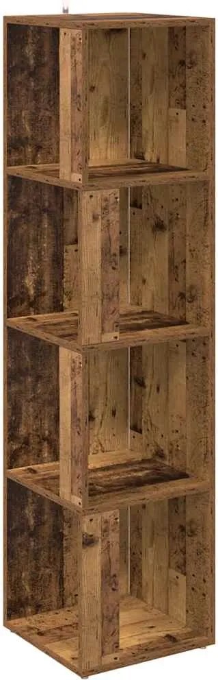 vidaXL Dulap de colț, Lemn vechi, 33x33x132 cm, PAL