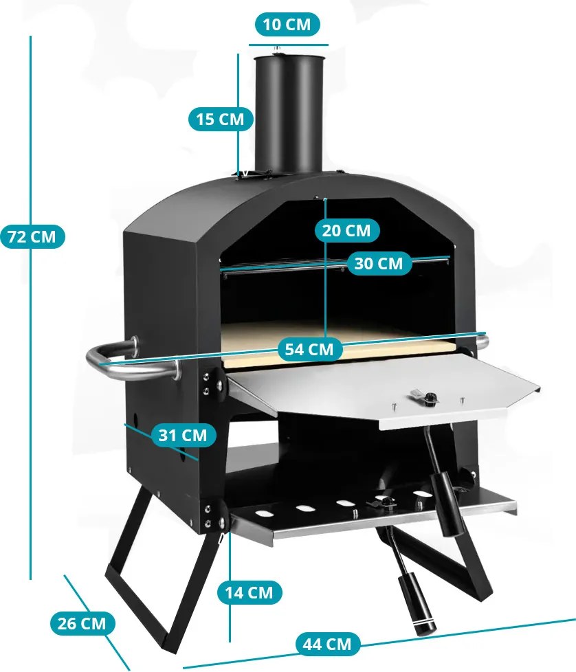 Cuptor de Pizza Exterior cu Accesorii