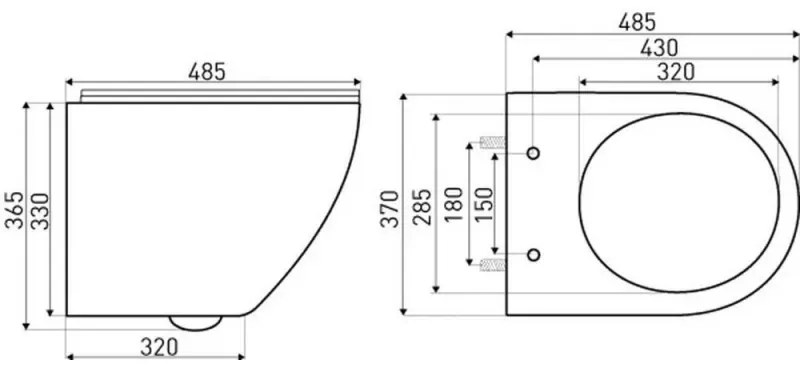Set rezervor WC montat pe perete Roya Delos WH 21W