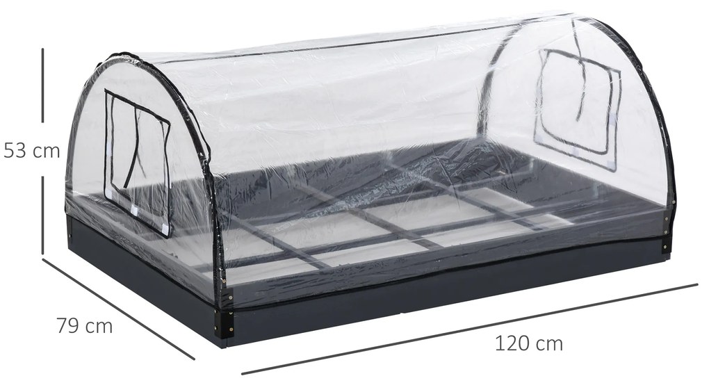 Outsunny Mini Sera de Gradina pentru plante, legume, fructe, gradinarit cu acoperire in PVC transparent | Aosom Romania