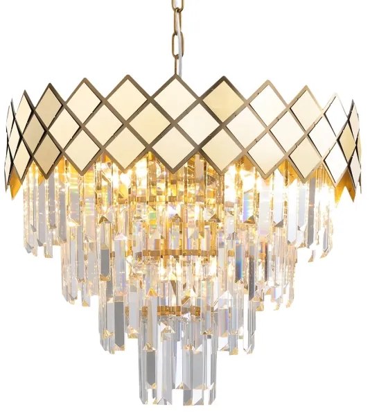 Lustră pe lanț CARISMA 9xE14/40W/230V auriu