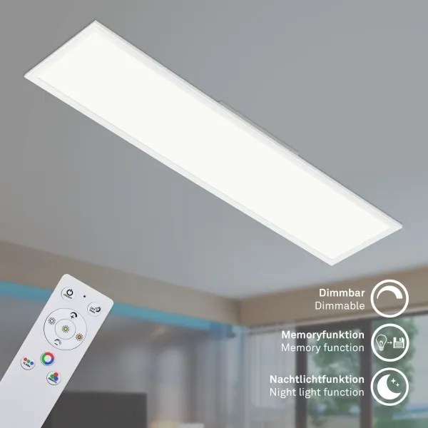 Plafonieră RGBW dimabilă SLIM LED/40W/230V Brilo + telecomandă