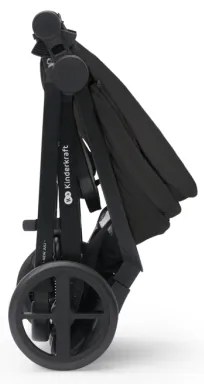 Cărucior de copii combinat 3 în 1 KINDERKRAFT NEWLY Classic black + scaun auto MINK PRO