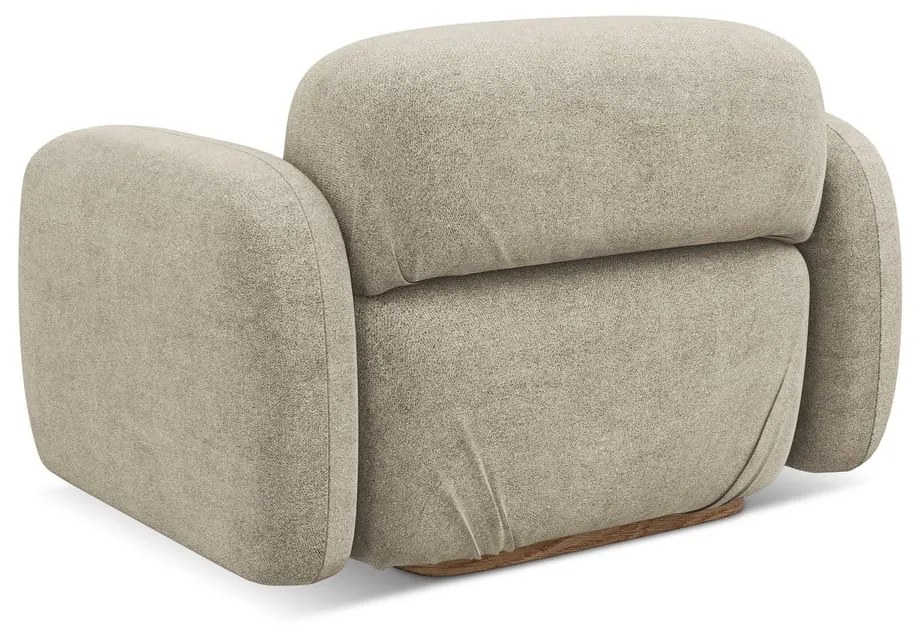 Modul pentru canapea modulară bej cu tapițerie din țesătură bouclé Ailani – Makamii