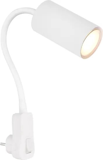 Globo 57911DPW - Spot de perete cu priză ROBBY 1xGU10/35W/230V, alb