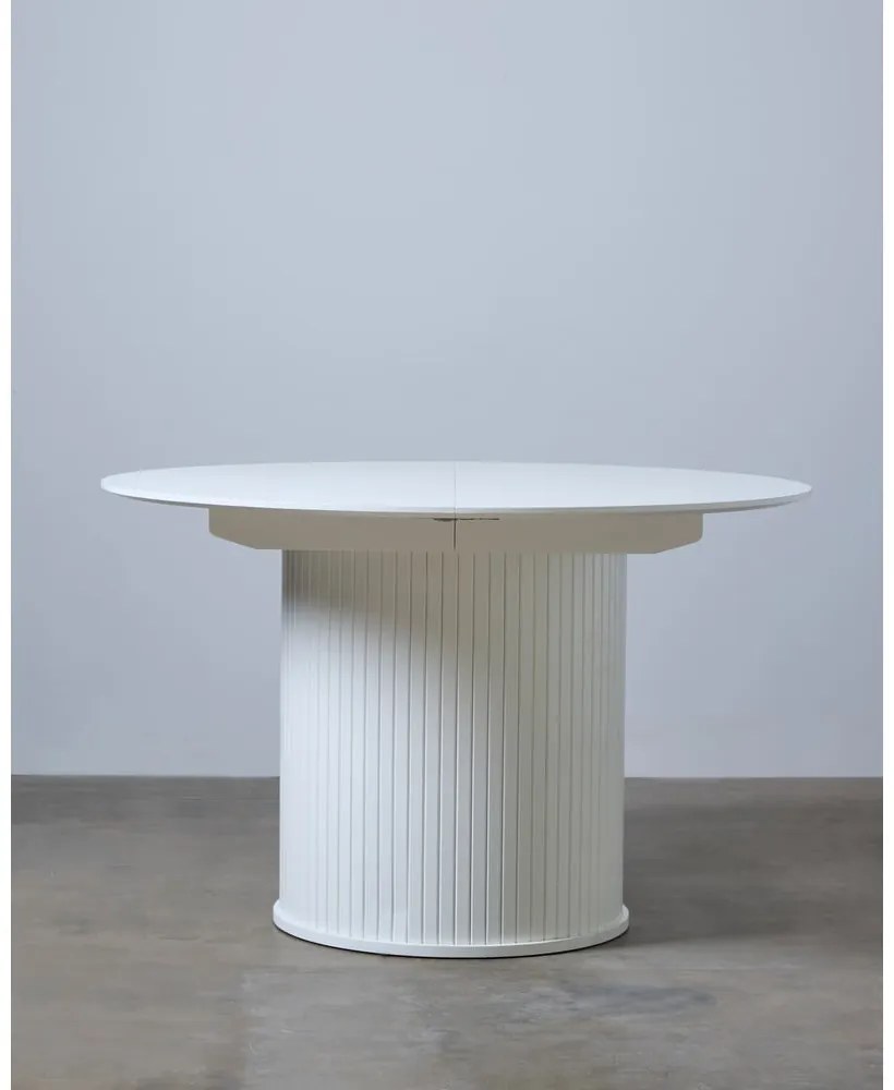 Masă de dining rotundă extensibilă cu blat suplimentar ø 120 cm Nola – Unique Furniture