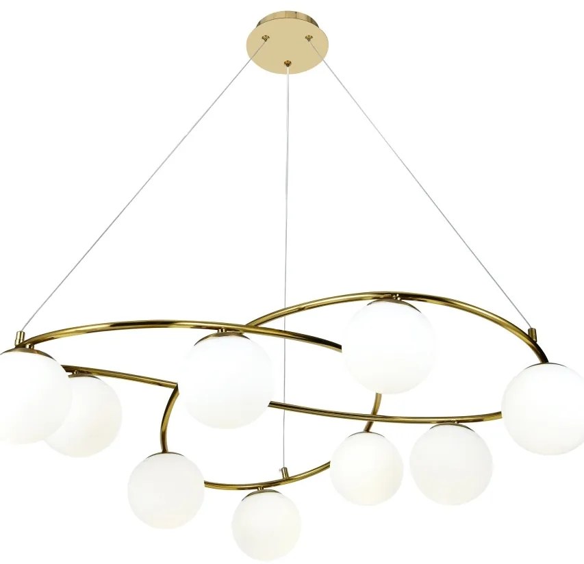 💡 Pendul N6806/9 – Eleganță Aurie în Design Geometric Modern
