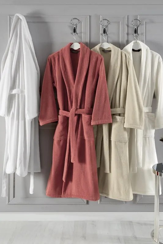 Halat de baie unisex MICRO COTTON XXL Bej deschis / Light beige