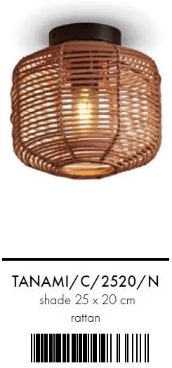 Plafoniera eco din ratan Tanami 2520, nat