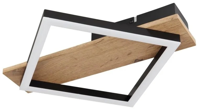 Plafoniera LED design industrial Lea negru, maro 40cm