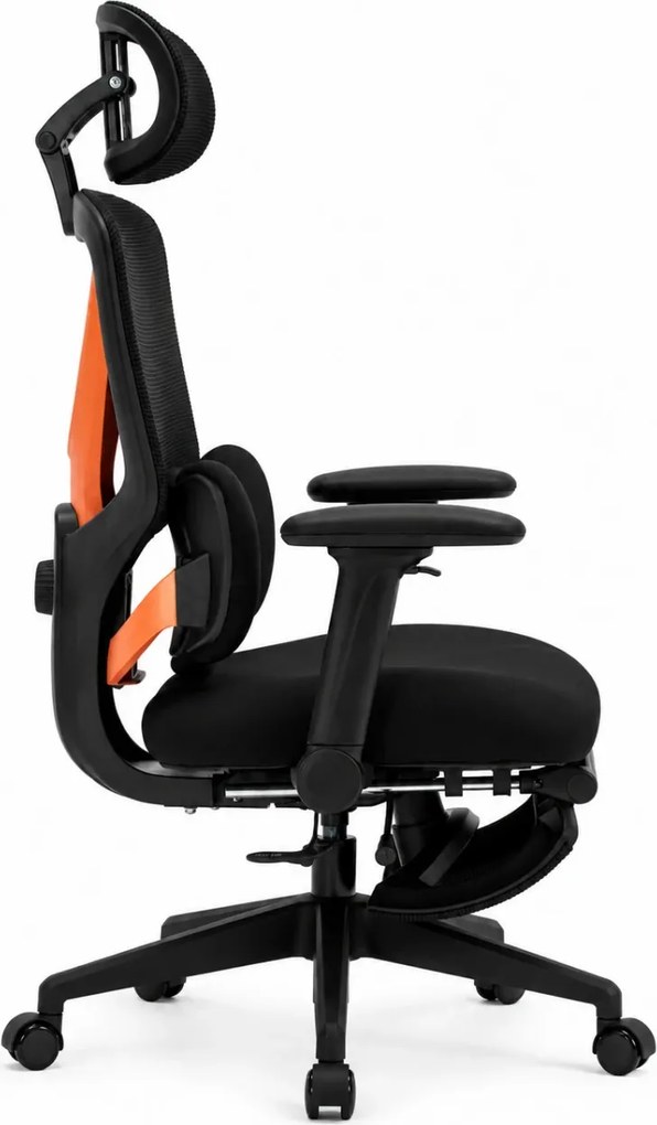 DeluxStar YX-977 NEXOR PRO FOAM SEAT – Scaun Ergonomic cu Suport Lombar 3D, Tetieră 3D, Cotiere 4D, Șezut Glisant, Înclinare 140°, Suport pentru Picioare, Negru