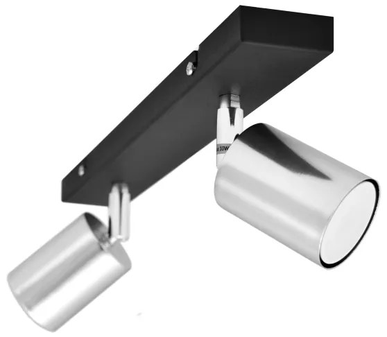 Spot LED TUNE 2xGU10/4,8W/230V crom mat/negru