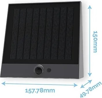 Viking - Lampă LED solară de perete reglabilă cu senzor LED/2W/3,7V IP54 4000K