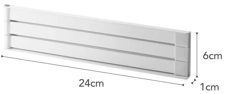 Cuier magnetic reglabil pentru prosoape de bucătărie YAMAZAKI Tower, alb