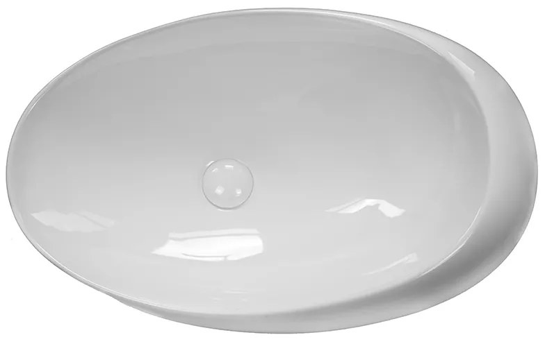 Lavoar pe blat, Fluminia, Egg Maxi, oval, 66 x 46 cm, alb