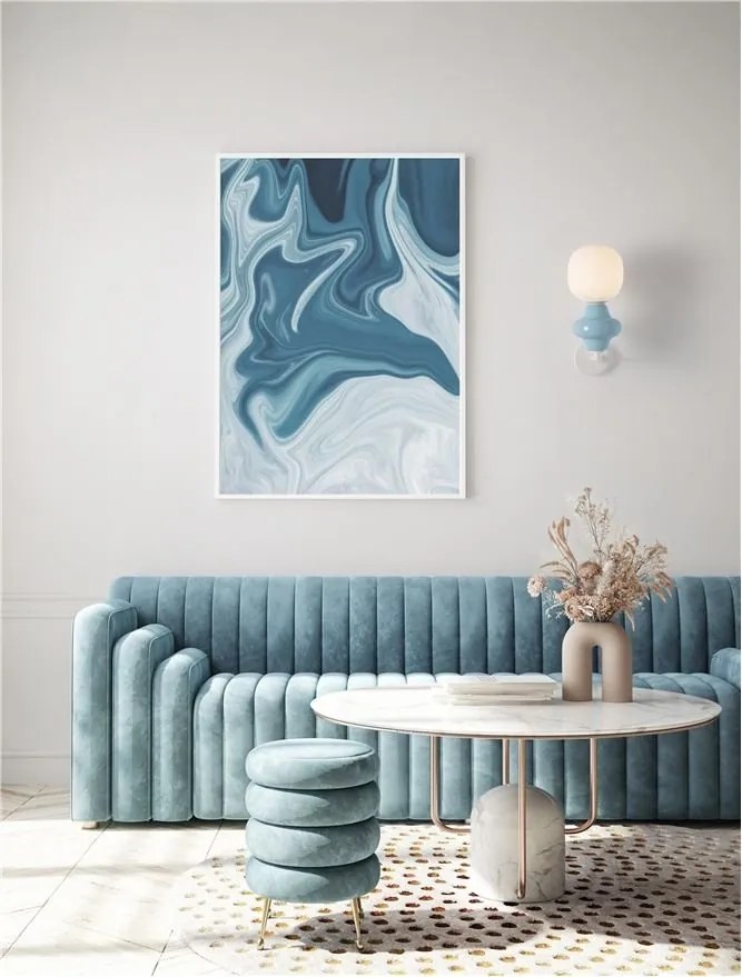 Aplica de perete din ceramica design modern CHIC albastru