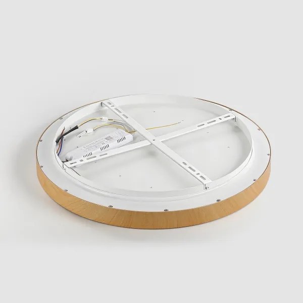 Brilagi-LED Corp de iluminat dimabil GLASS POOL DOUBLE LED/60W/230V 50 cm, decor lemn + telecomandă