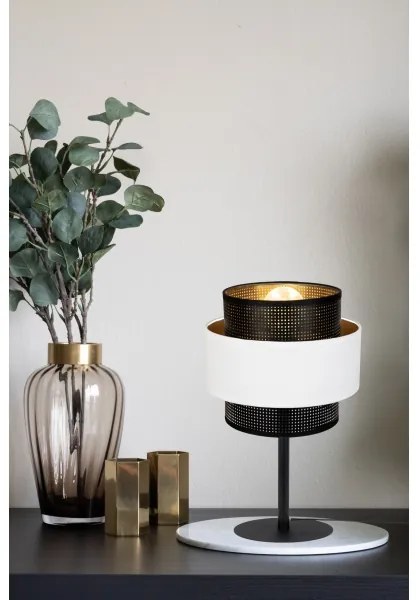 Lampă de masă NESS 1xE27/60W/230V neagră/albă