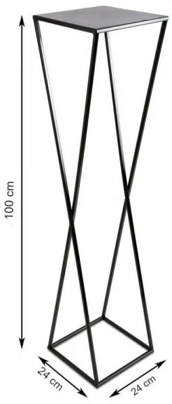 Suport de flori 100x24 negru