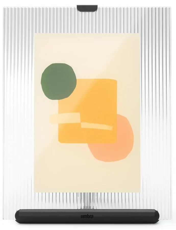 Ramă foto neagră cu picior de susținere din sticlă 16x20 cm Flute – Umbra