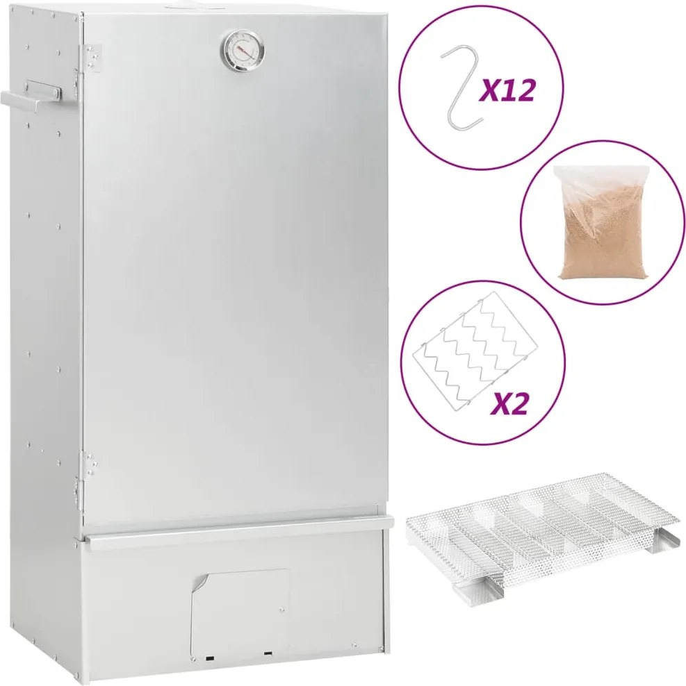 vidaXL Afumătoare cuptor/grătar, generator fum rece, oțel galvanizat