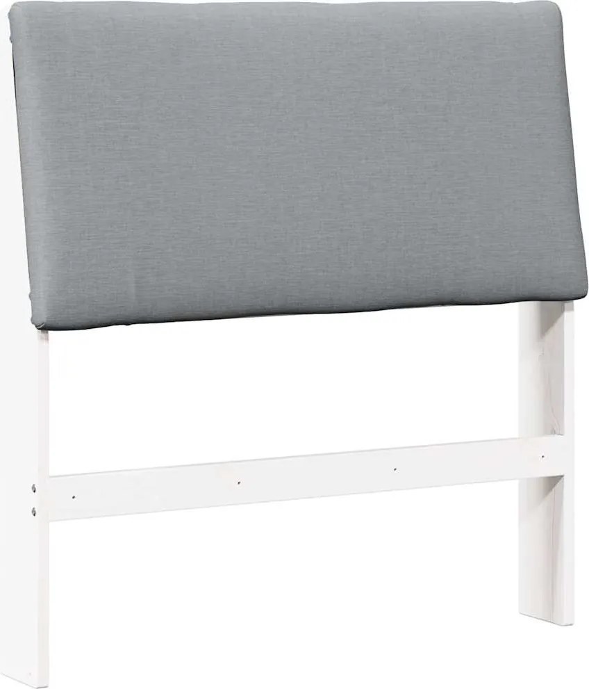 vidaXL Tăblie tapițată Gri deschis 100 cm Lemn de pin masiv