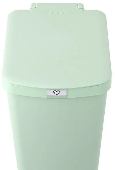 Coș cu pedală Brabantia StepUp 1005558, 40 L, Materiale ecologice, Deschidere mare, Verde deschis