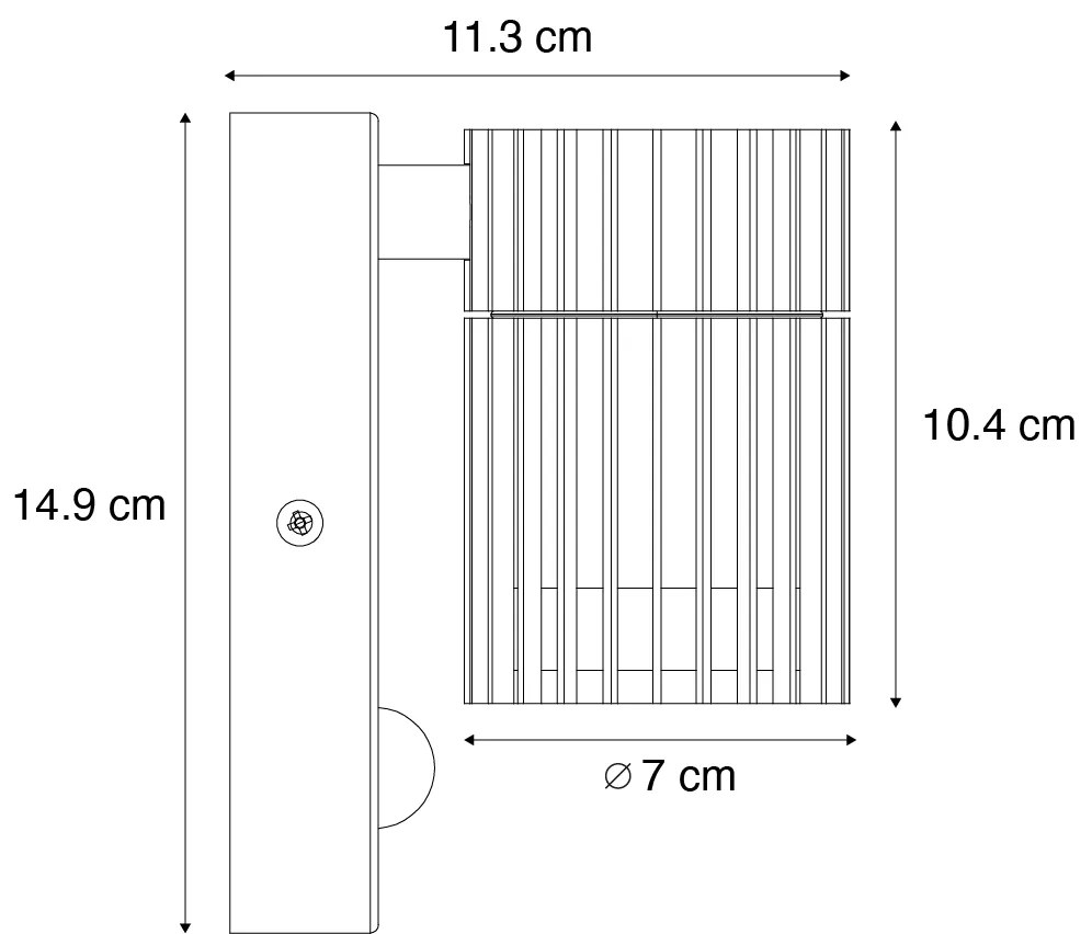 Lampa de perete exterioara de design neagra cu senzor de miscare IP44 - Boris