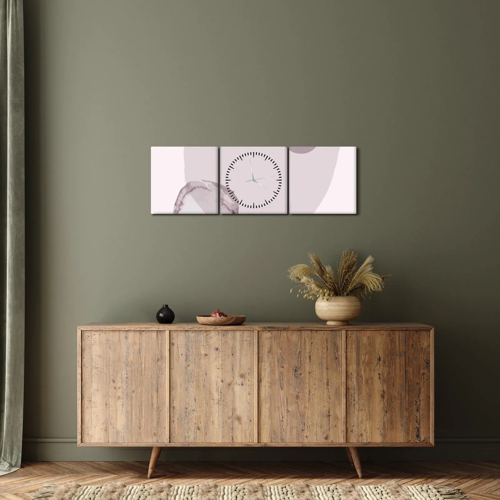 Tablou - Minimalism violet N⁰2 (cu ceas) (90x30 cm)