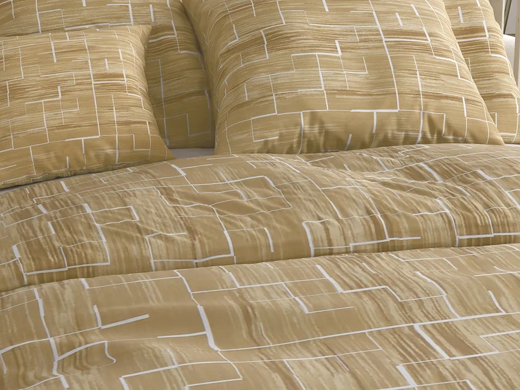 Lenjerie de pat din bumbac Renforce MARIT bej Dimensiune lenjerie de pat: 2 buc 80 x 80 cm | 200 x 200 cm