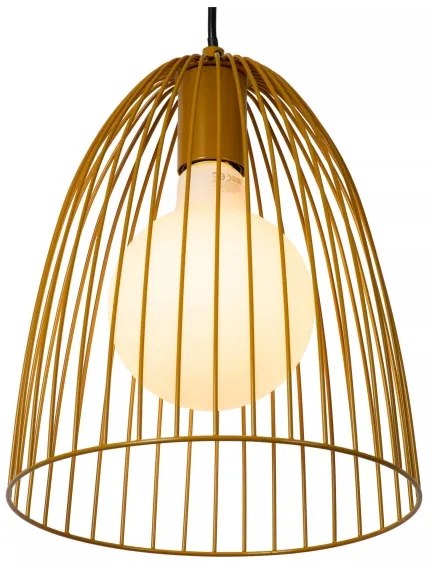 Lustră pe cablu Lucide 74417/01/44 MACARONS 1xE27/40W/230V d. 24,5 cm galben