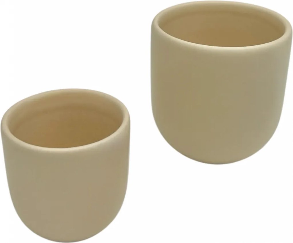 Set 2 Pahare Cafea Novum Margo Vanilie (1 pahar 80ml, 1 pahar 250ml)