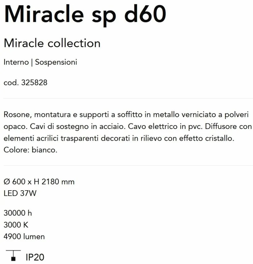 Lustra LED suspendata design elegant Miracle sp d60